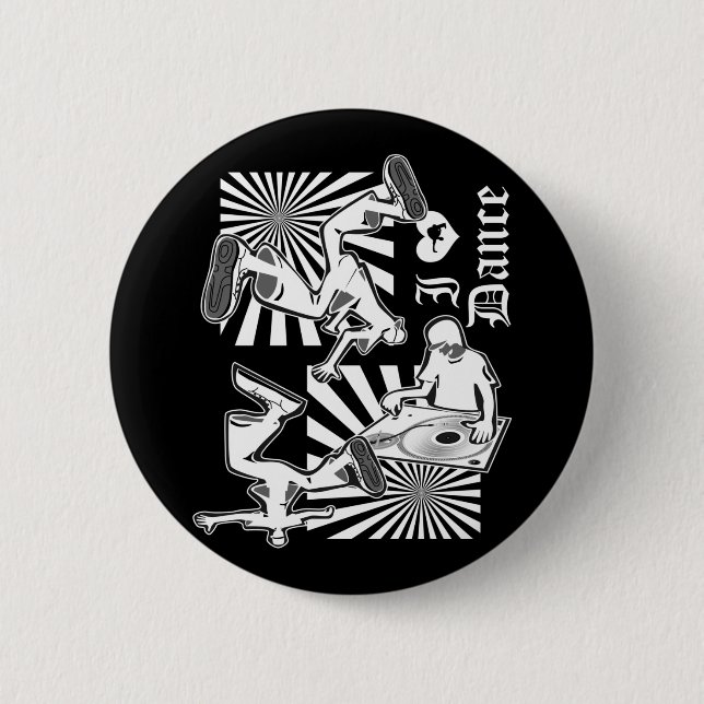 I LUV Dance-W 6 Cm Round Badge (Front)