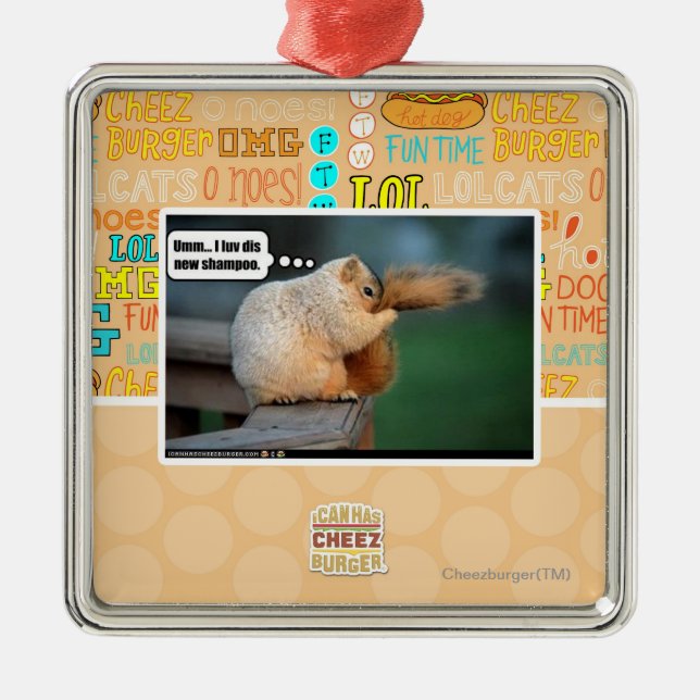 I luv dis new shampoo metal tree decoration (Front)