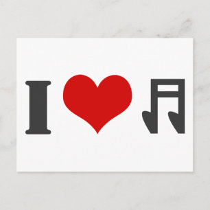 I Luv Music Postcard