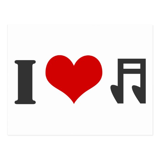 I Luv Music Postcard
