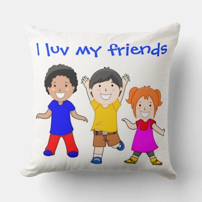 I LUV MY FRIENDS CUSHION (Front)