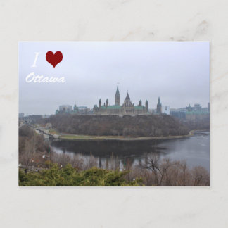 I luv Ottawa postcard of Parliament Hill