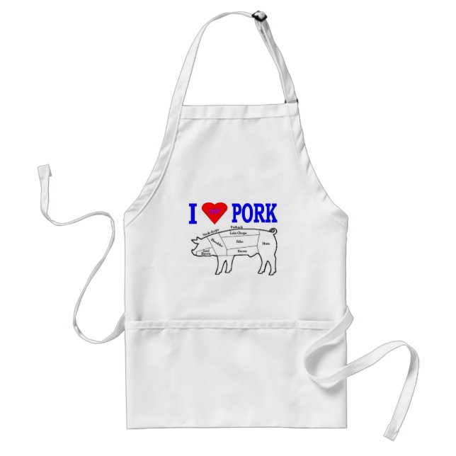 I LUV PORK STANDARD APRON (Front)