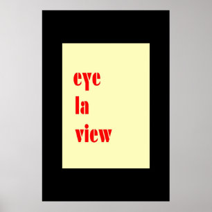 I LUV U Card Poster