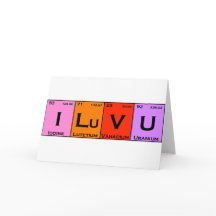 I LuV U romantic nerdy valentine card