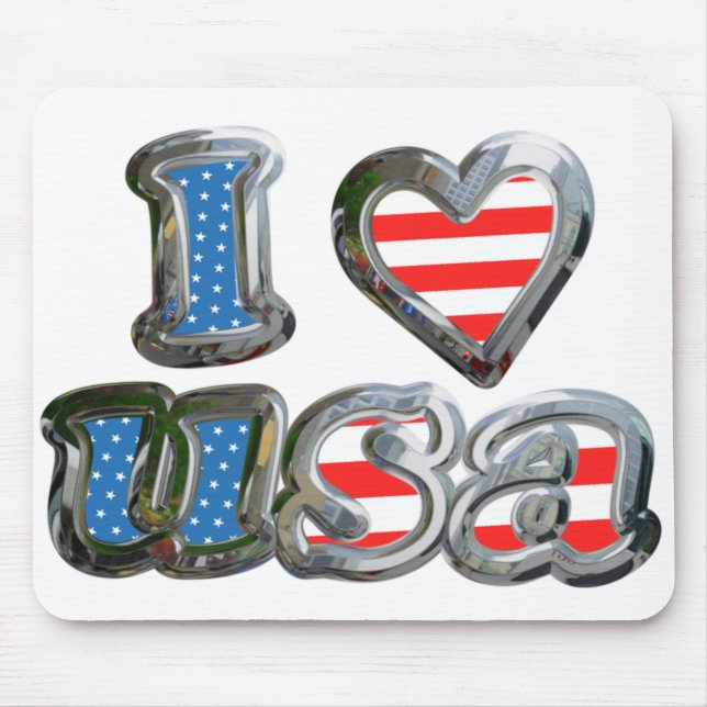 I Luv USA Mouse Mat (Front)