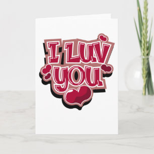 I Luv You card