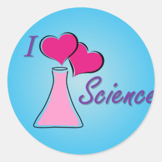 I LV Science Classic Round Sticker