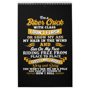 I’m A Biker Chick Gift For Motorbike Lovers Calendar