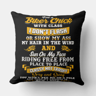 I’m A Biker Chick Gift For Motorbike Lovers Cushion