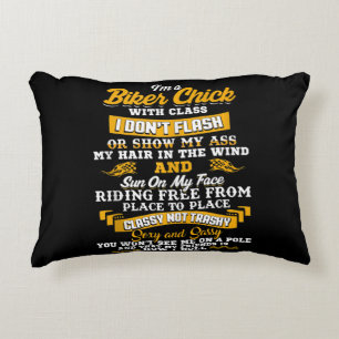 I’m A Biker Chick Gift For Motorbike Lovers Decorative Cushion
