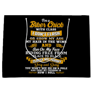 I’m A Biker Chick Gift For Motorbike Lovers Large Gift Bag