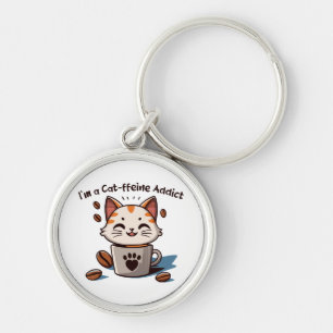 I m a Cat-ffeine Addict Key Ring