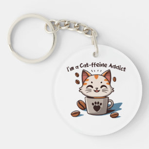 I m a Cat-ffeine Addict Key Ring