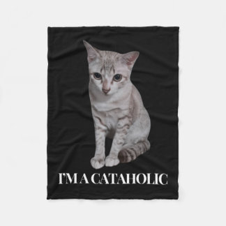 I’m A Cataholic Lovely Cat Fashion Fleece Blanket