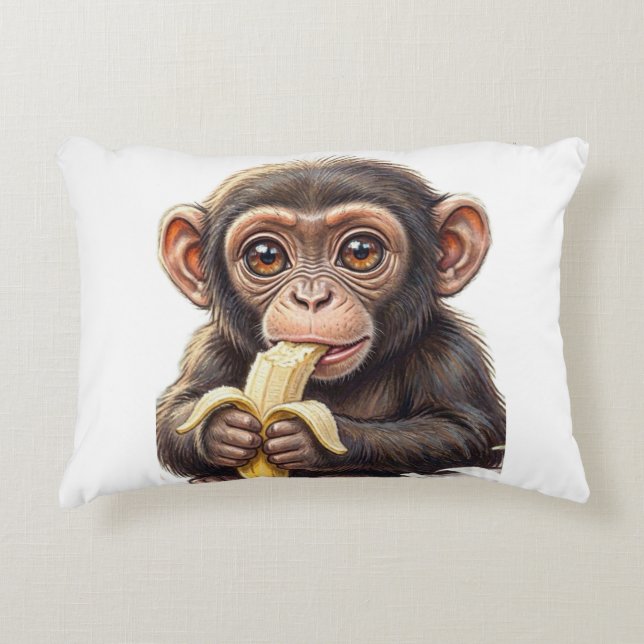 I’m a Cheeky Little Chimp! Decorative Cushion (Front)