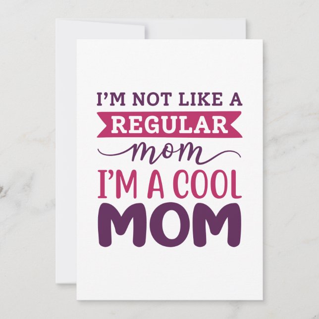 I’m A Cool Mum Thank You Card (Front)