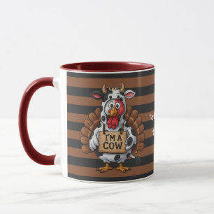 I’m a Cow Turkey   Funny Thanksgiving Disguise Mug