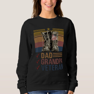 I m A Dad Grandpa And Veteran Father s Day Retro Sweatshirt