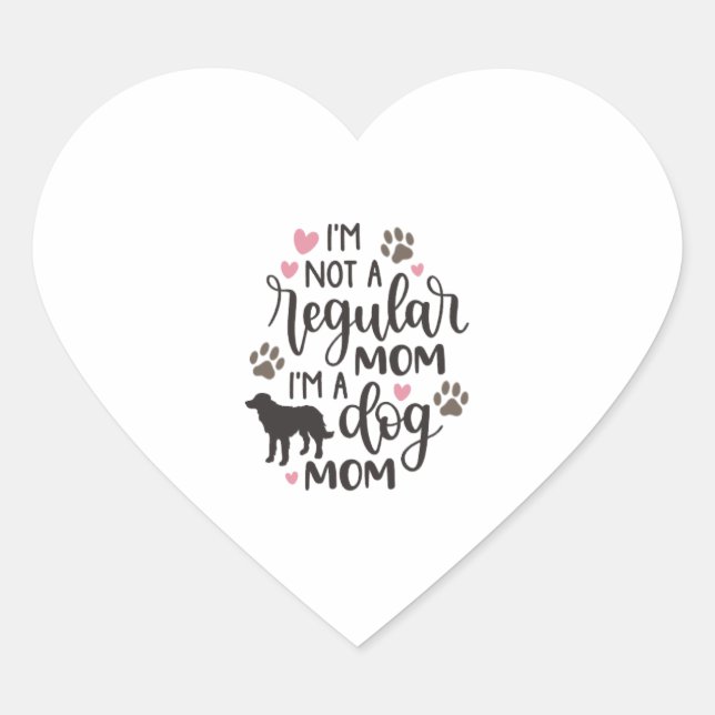I m A Dog Mum Heart Sticker (Front)