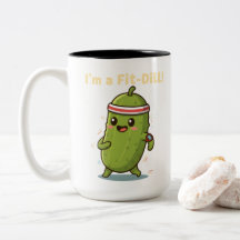 I’m a Fit-Dill! Funny Fitness Pickle Pun Design |