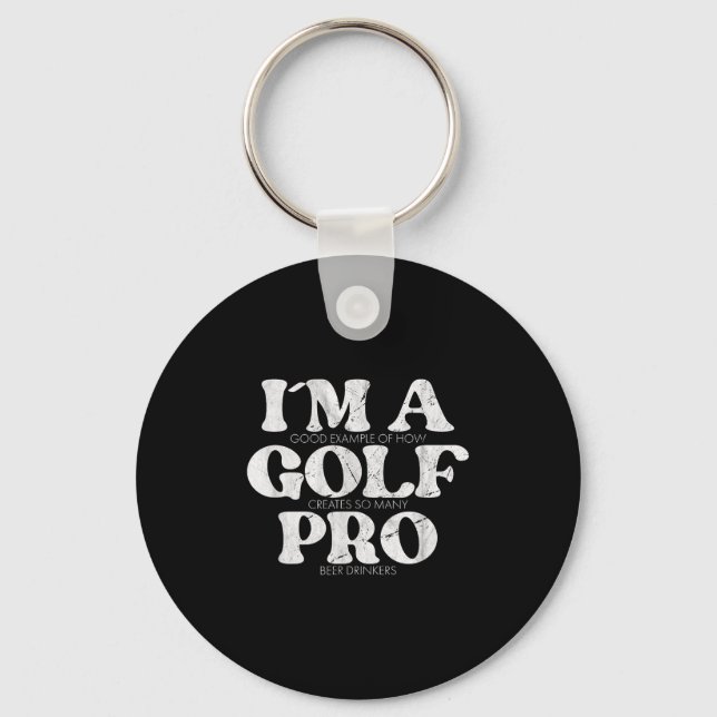 I´m A Golf Pro Golf Funny Quote Mens Golfing  Key Ring (Front)