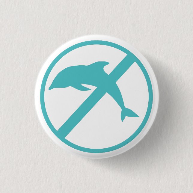 I’m a marine biologist and i hate dolphins 3 cm round badge (Front)