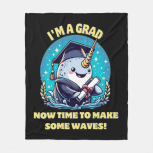 I m a narwhal graduate! Now time to make some wave Fleece Blanket