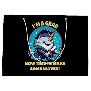 I m a narwhal graduate! Now time to make some wave Large Gift Bag
