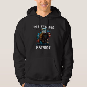 I m a New Age Patriot USA Flag American Bald Eagle Hoodie
