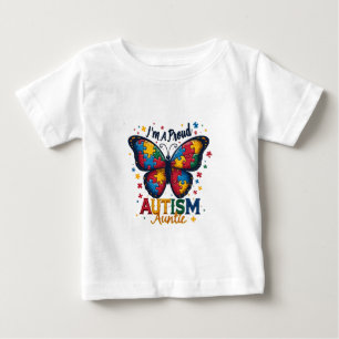 I’m a Proud Autism Auntie Autism Awareness Baby T-Shirt
