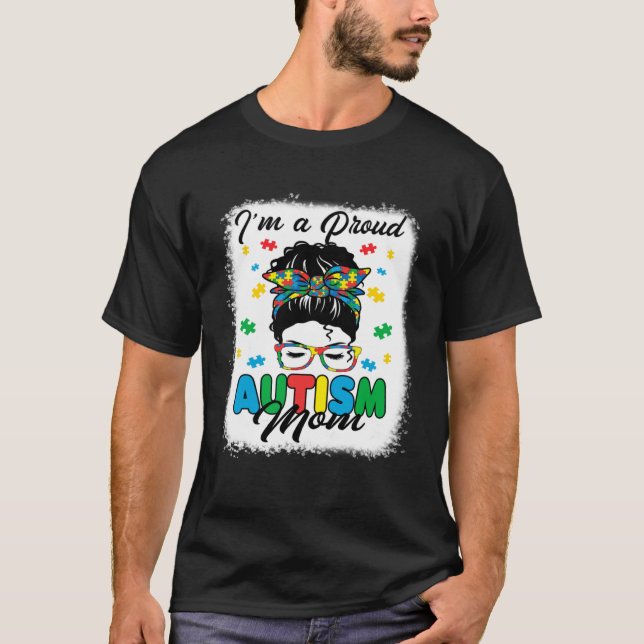 I m A Proud Autism Mum Mother Mummy Women Heart Me T-Shirt (Front)
