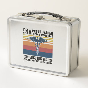I m A Proud Father Of A Freaking Awesome Micu Metal Lunch Box