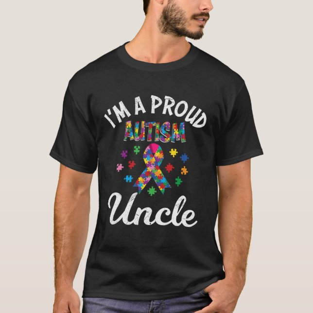 I´m a proud uncle of autistic child awareness Auti T-Shirt (Front)