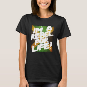 I m a Rebel for Life Jamaica Flag Reggae T-Shirt