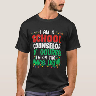 I m A School Counsellor Of Course Xmas Lights Chri T-Shirt