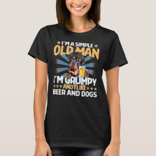 I M A Simple Old Man I M Grumpy And I Like Beer An T-Shirt