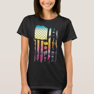 I M A Simple Woman Camping Wine Flip T-Shirt