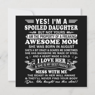 I’m a Spoiled Daughter Gift For Daughter Holiday Card