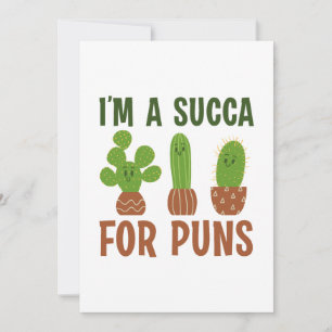 I’m A Succa For Puns Thank You Card