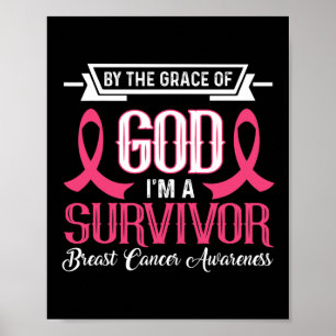 I’m A Survivor Breast Cancer Awareness Pink Ribbon Poster