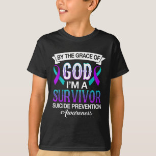I’m A Survivor Suicide Prevention Teal & Purpl T-Shirt