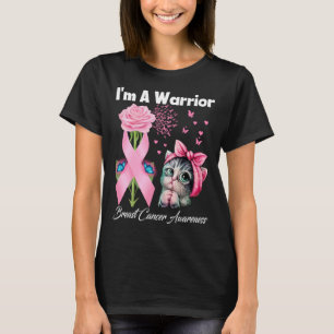 I’m A Warrior Breast Cancer Awareness Butterfly  T-Shirt