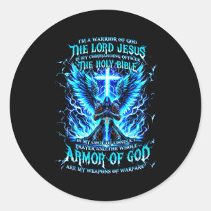 I’m A Warrior Of God Armour Of God Christian Classic Round Sticker