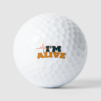 I’m Alive Funny Quote Tote Bag Golf Balls