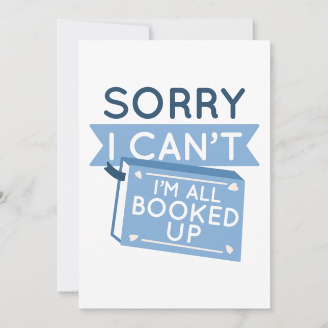 I’m All Booked Up Thank You Card (Front)