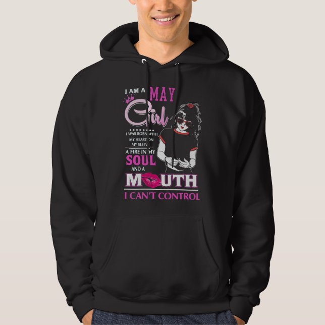 I m An May Women Queen Born In May Hoodie (Front)