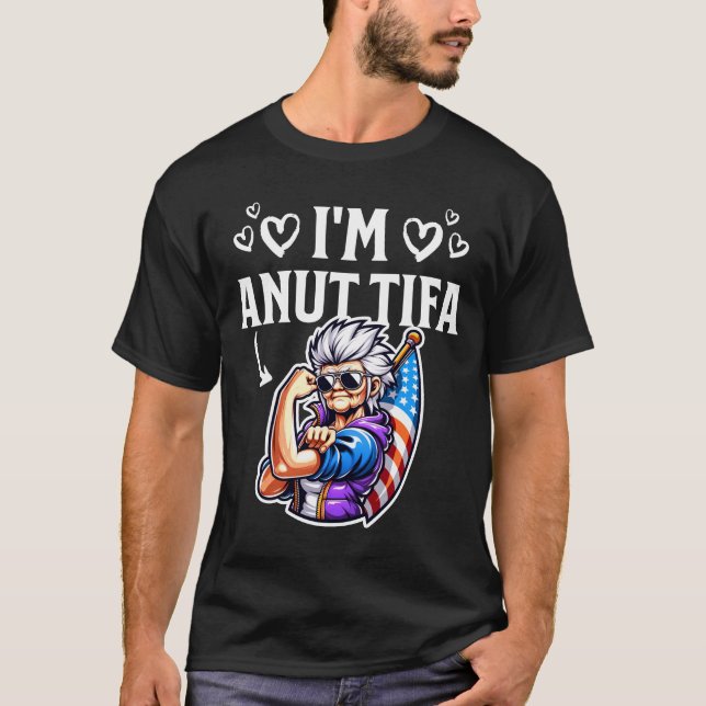 I’m Aunt Tifa Strong Patriotic Grandma T-Shirt (Front)