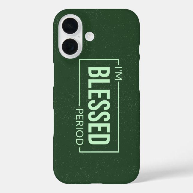 I’m Blessed. Period. Faith-based Minimalist Case-Mate iPhone Case (Back)