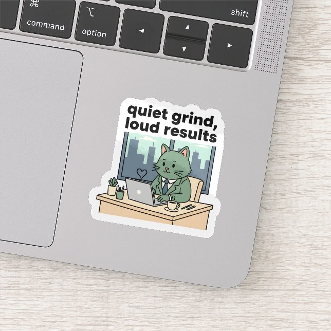 I’m Building a New Me Sticker Cute Cat Motivation (Detail)